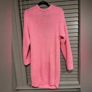 Divided Pink Chunky Knit Sweater Dress